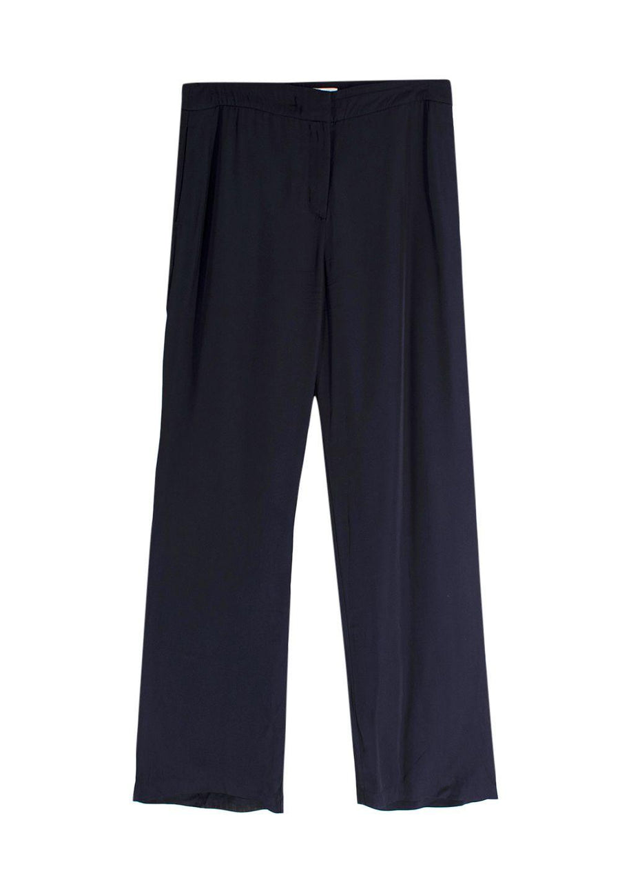 Serena Bute Navy Trousers with Contrast Stitching