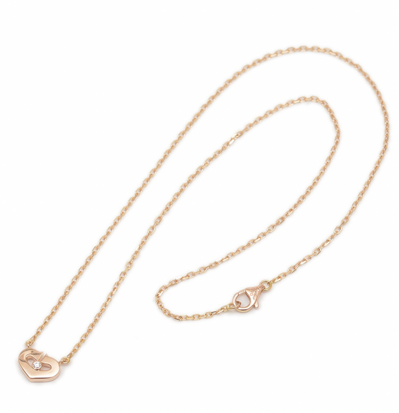 Cartier Rose Gold C Heart Necklace