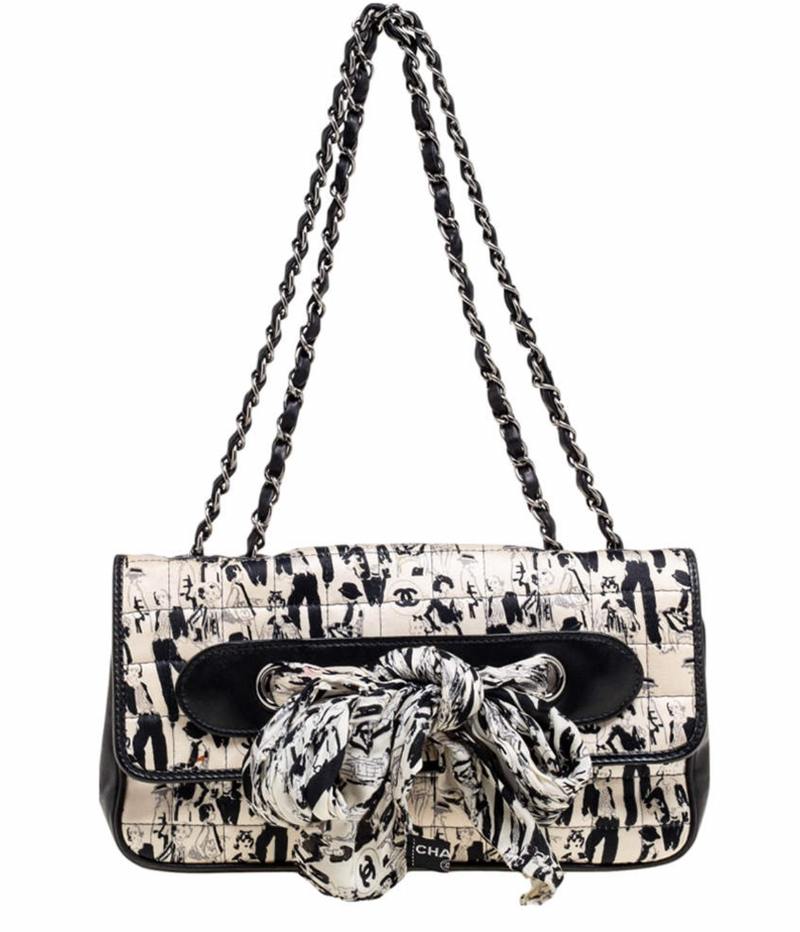 Limited Edition Silk Printed Chocolate Bar Scarf Shoulder Bag
