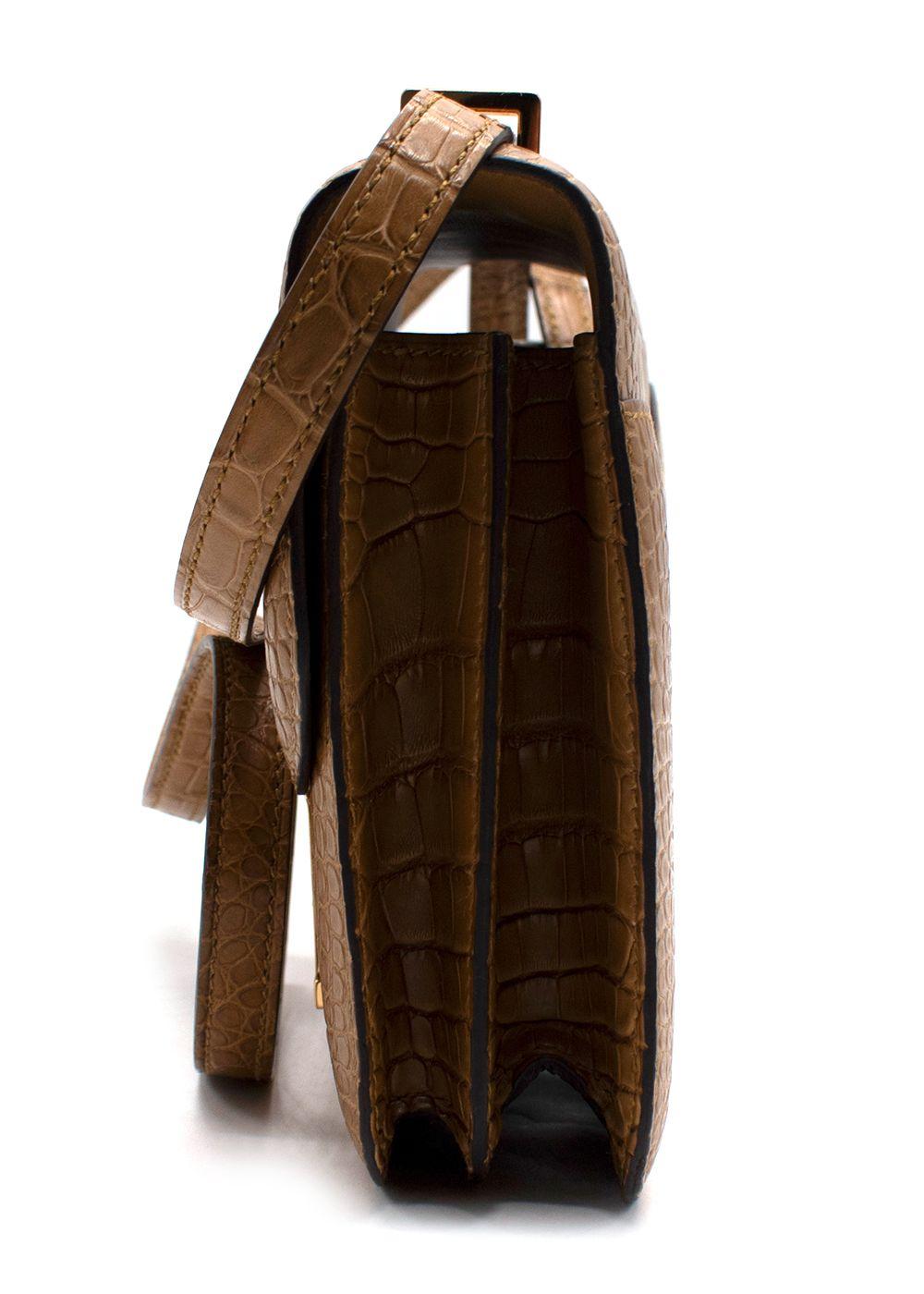 Hermes Constance 18 in Matte Alligator with Gold Hardware