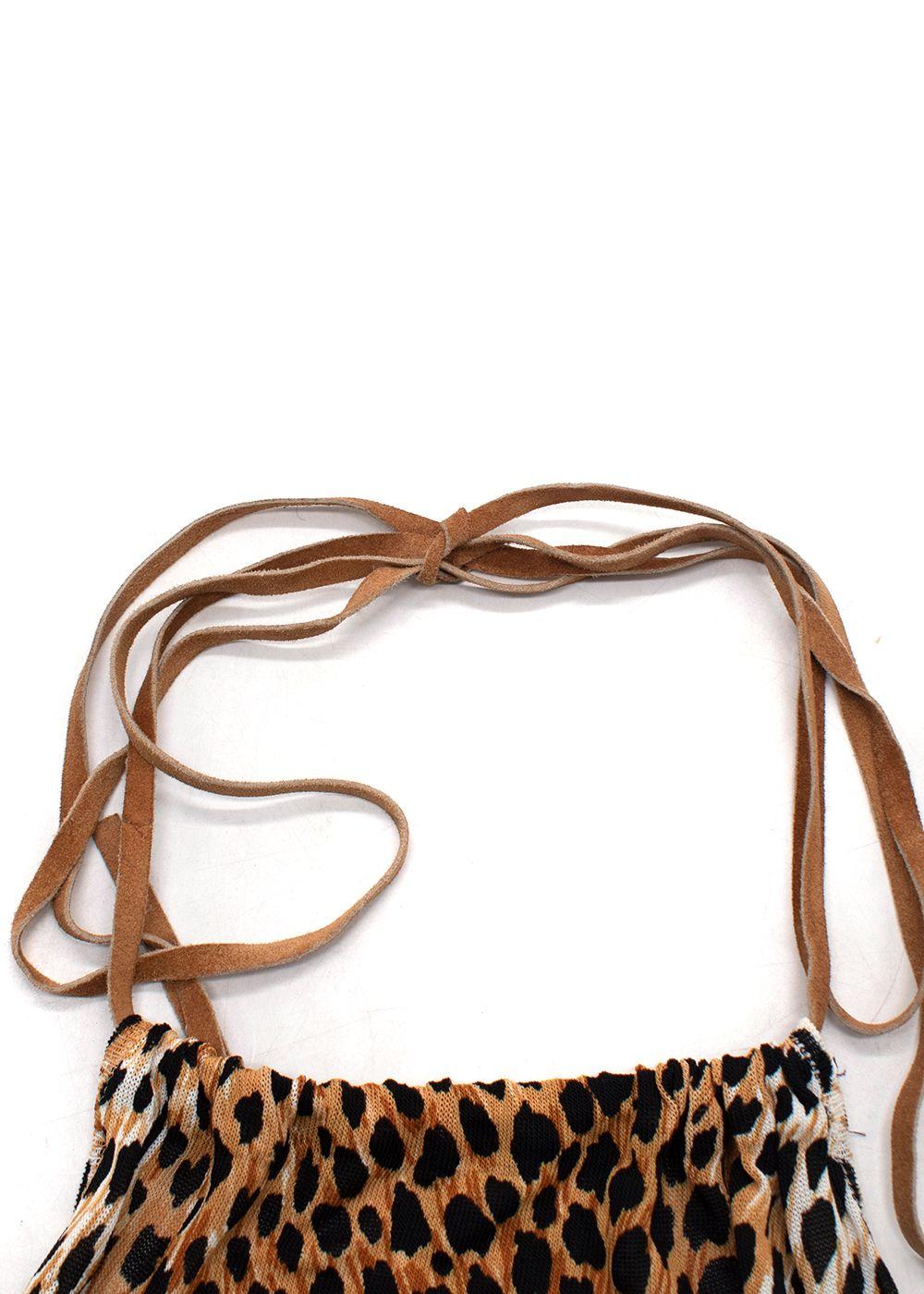 Dolce& Gabbana Leaopard Print Halterneck Top