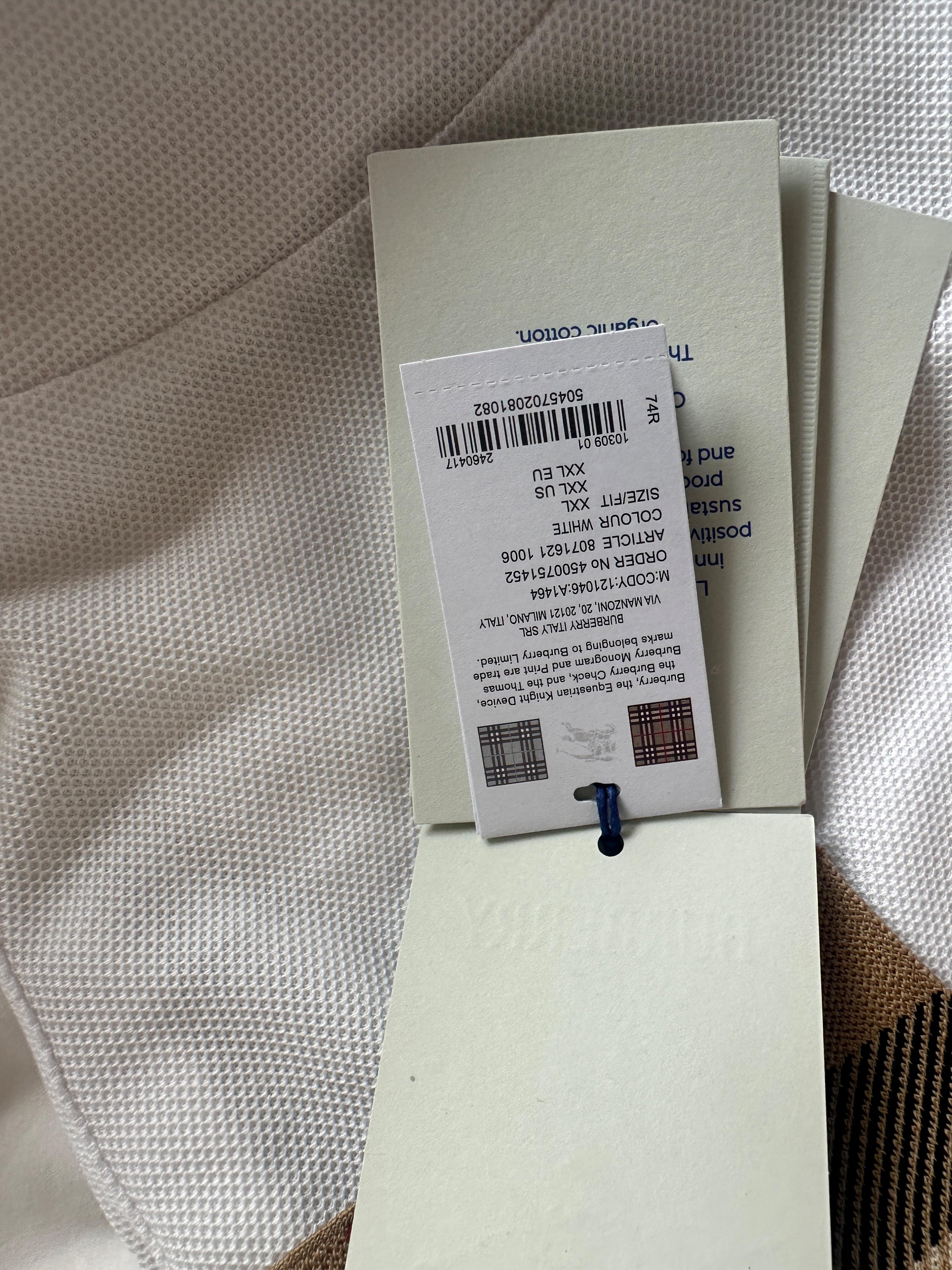 Burberry White Polo Shirt