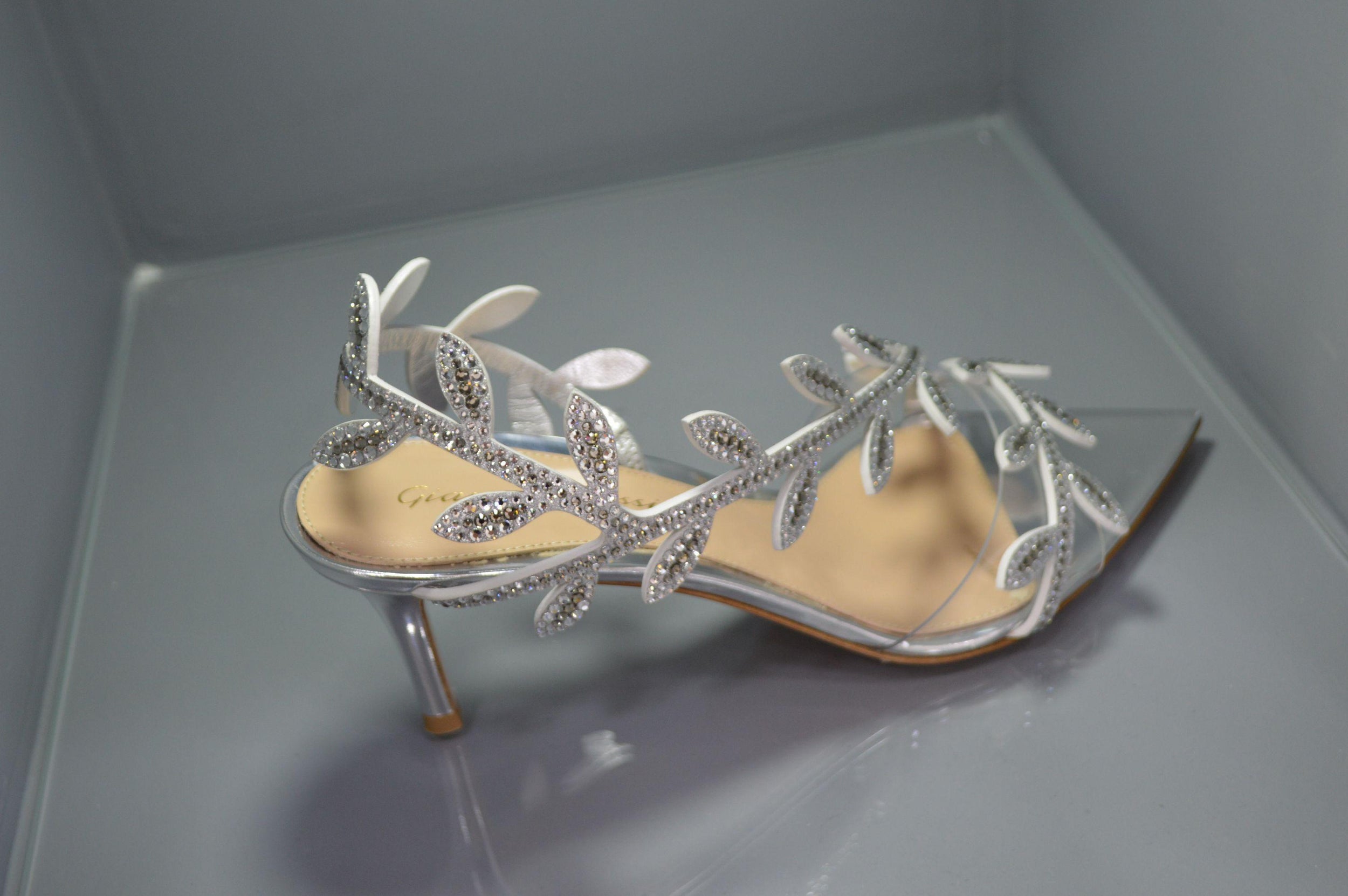 Embellished Silver Flavia Sandals