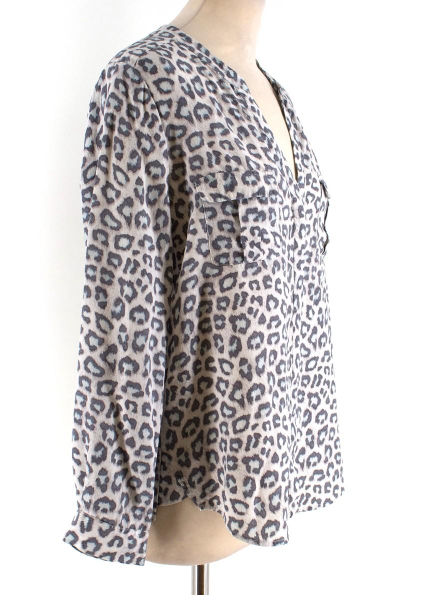 Joie Leopard Print Blouse