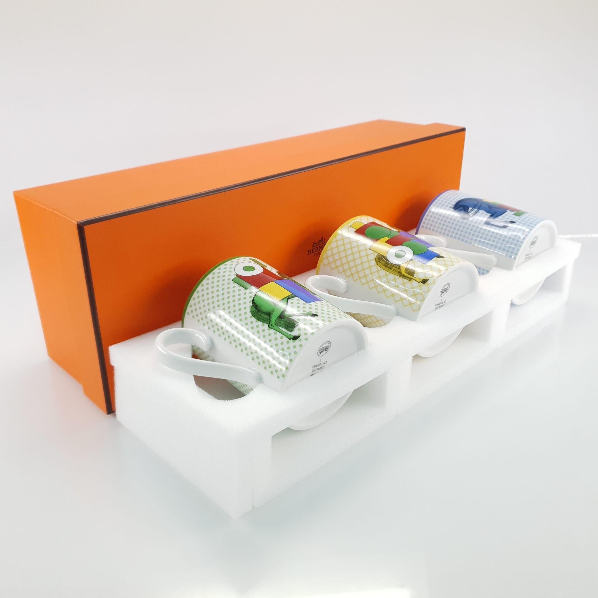 Hermes 3 Cavalier En Formes Mugs New In Box