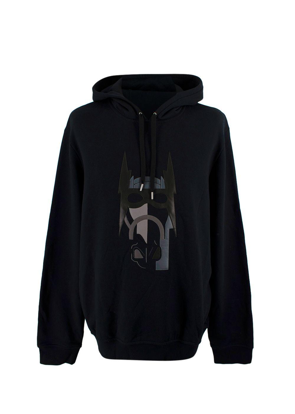 Hermes Dark Navy Hoodie with Leather Detail