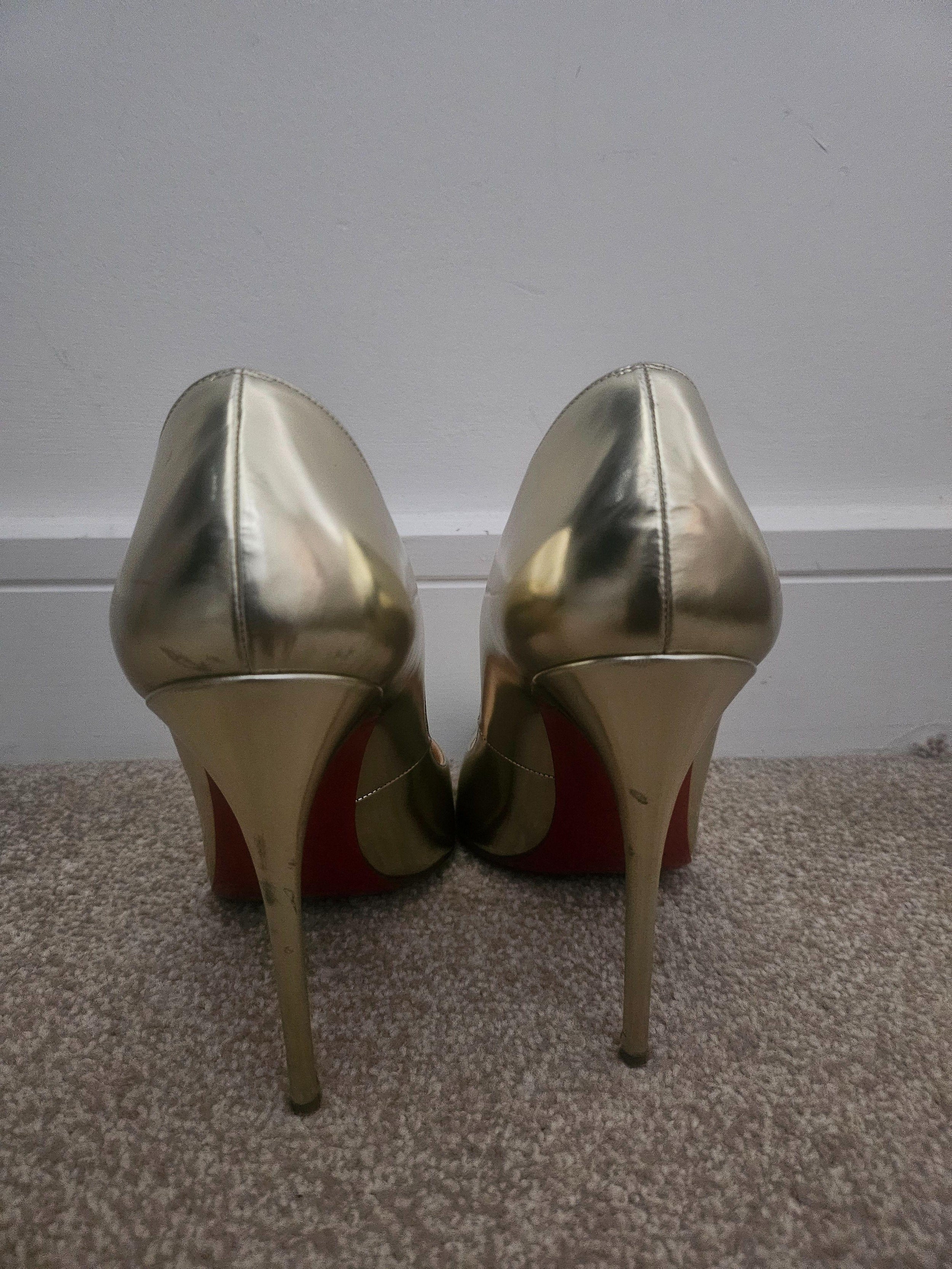 Christian Louboutin Gold Fifi Pumps