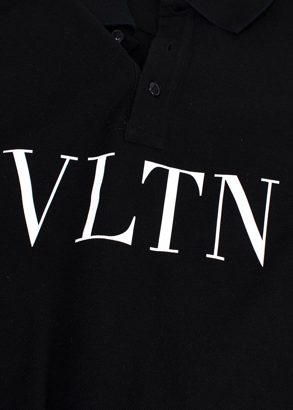 Valentino Black Logo Polo T-Shirt