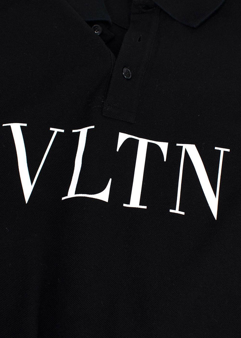 Valentino Black Logo Polo T-Shirt