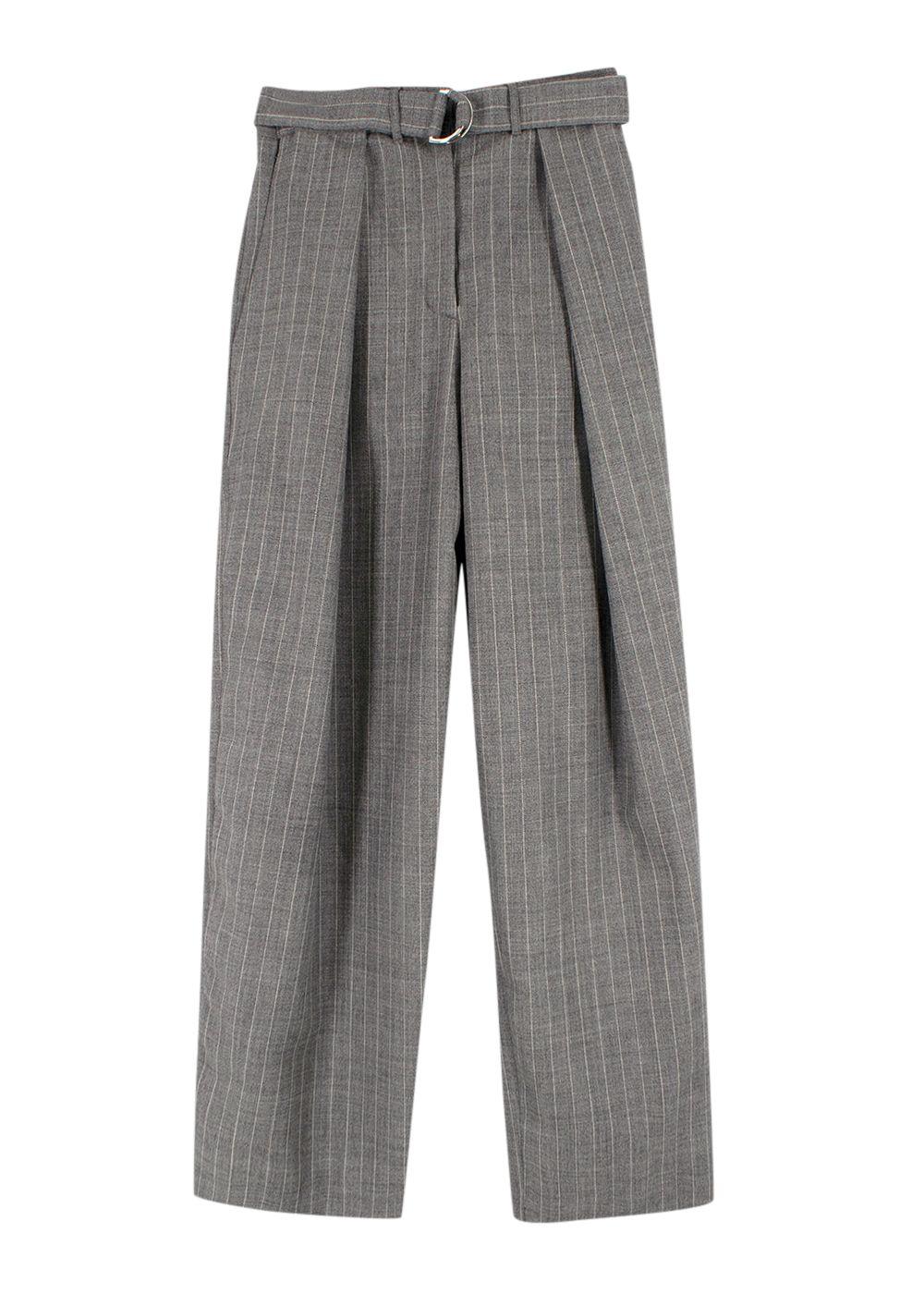 There Was One  Grey Pinstripe Blazer and Tailored Trouser Suit