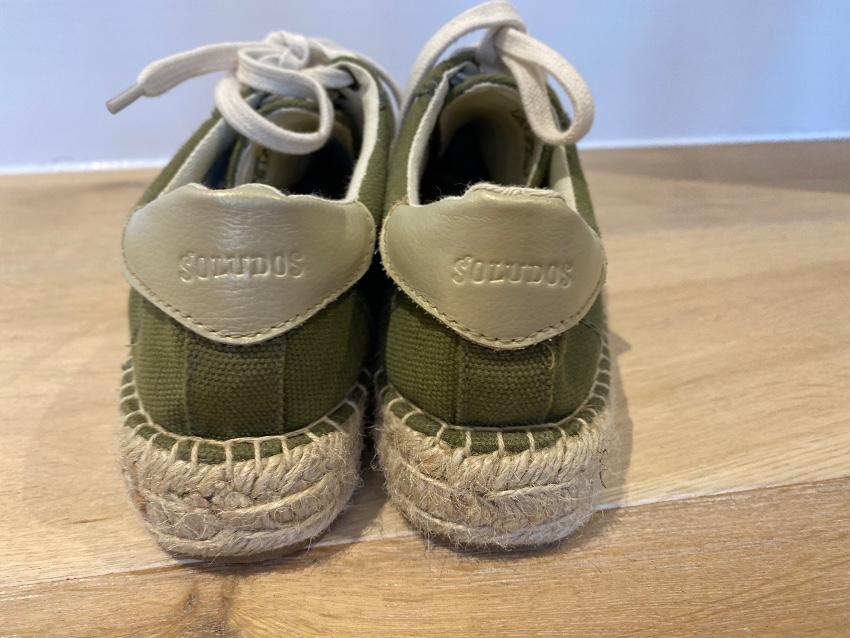 Soludos Canvas Izzy Green Espadrilles