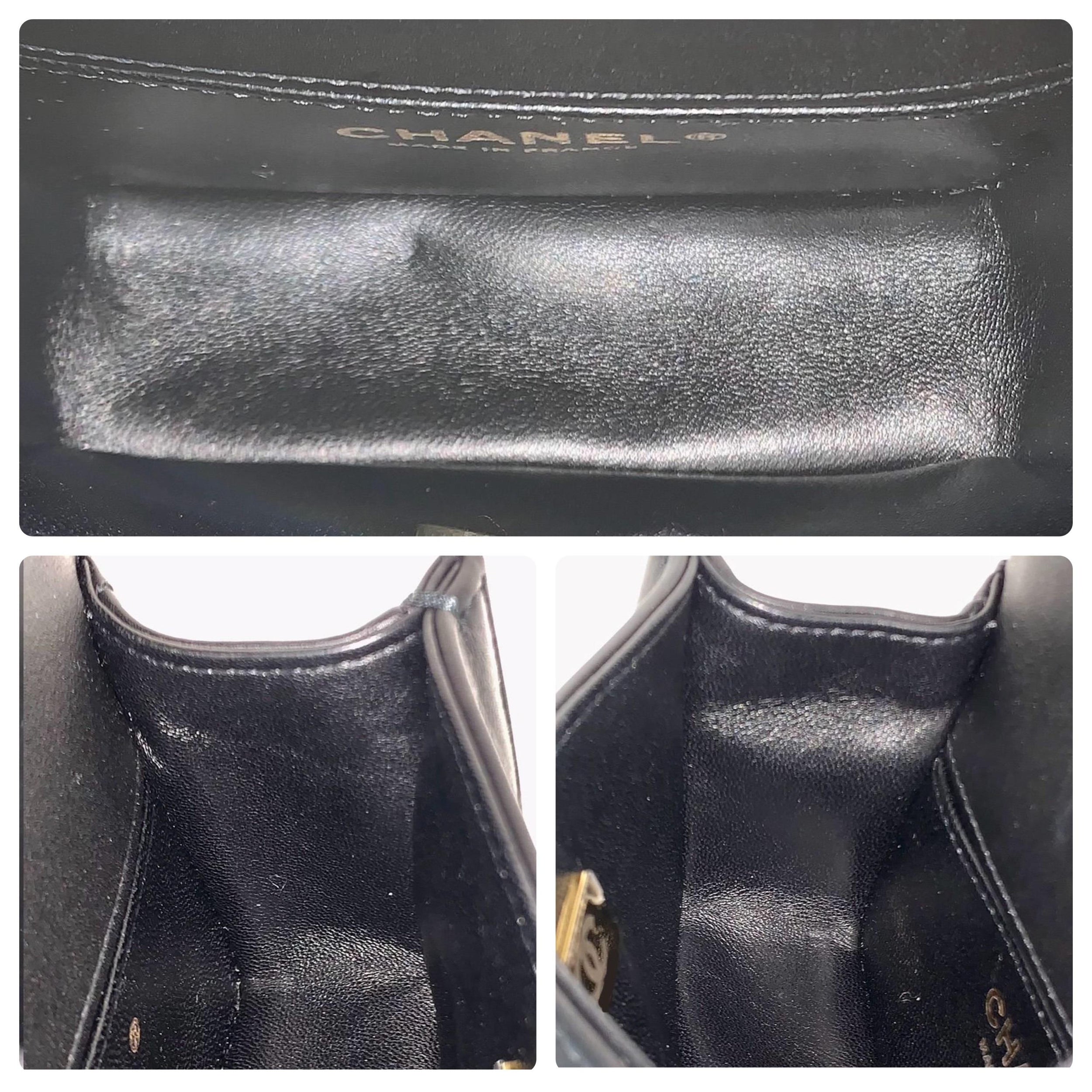Chanel Black Chevron Mini Boy Bag