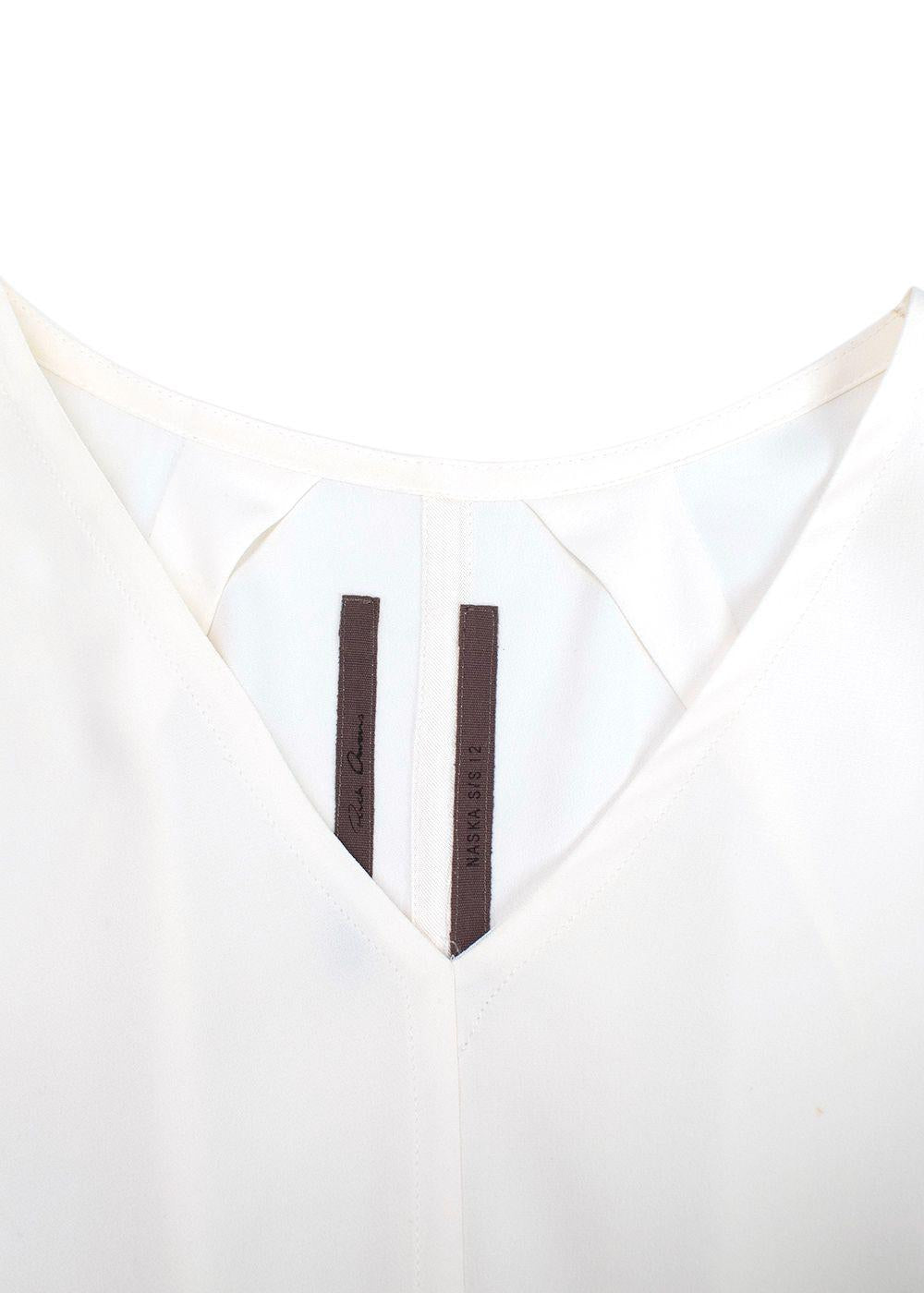 Rick Owens Cream Naska Draped Dress