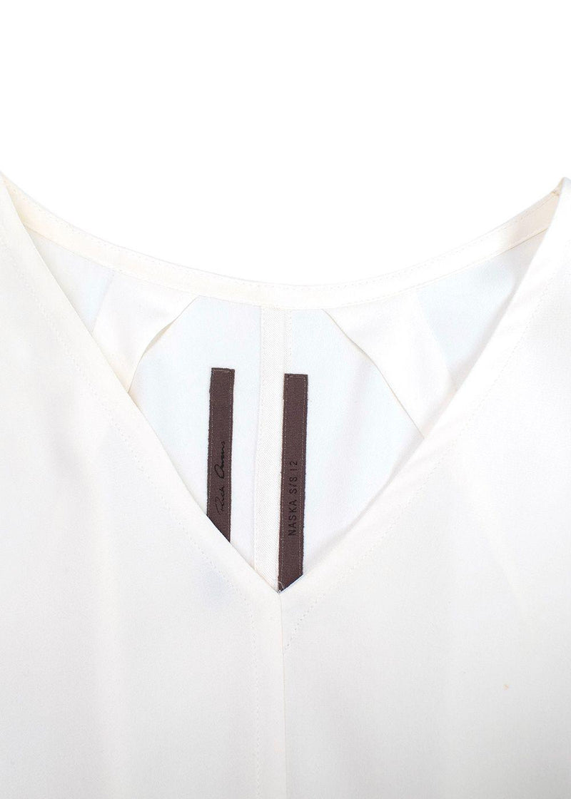 Rick Owens Cream Naska Draped Dress