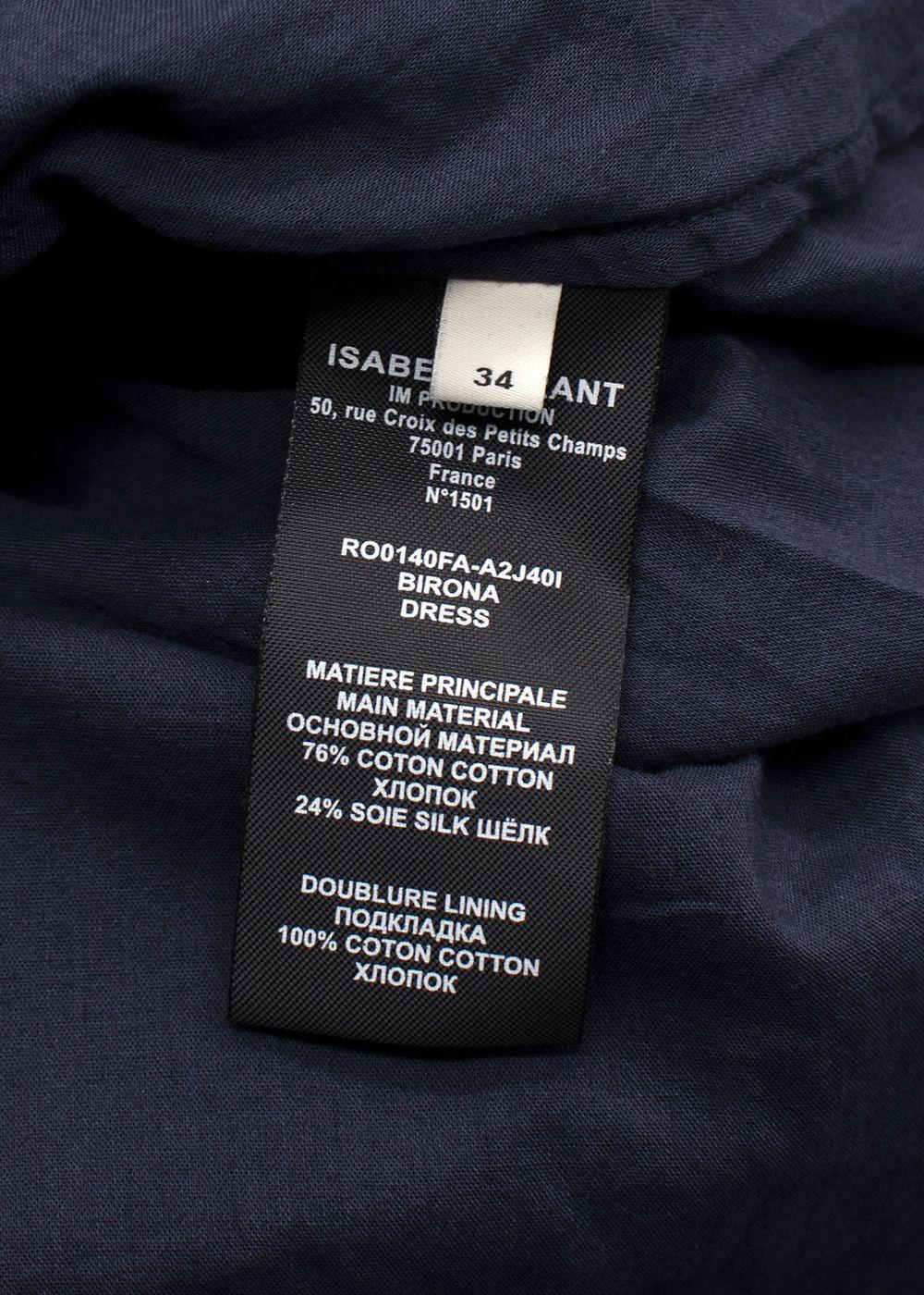 Isabel Marant Navy Birona Halterneck Dress