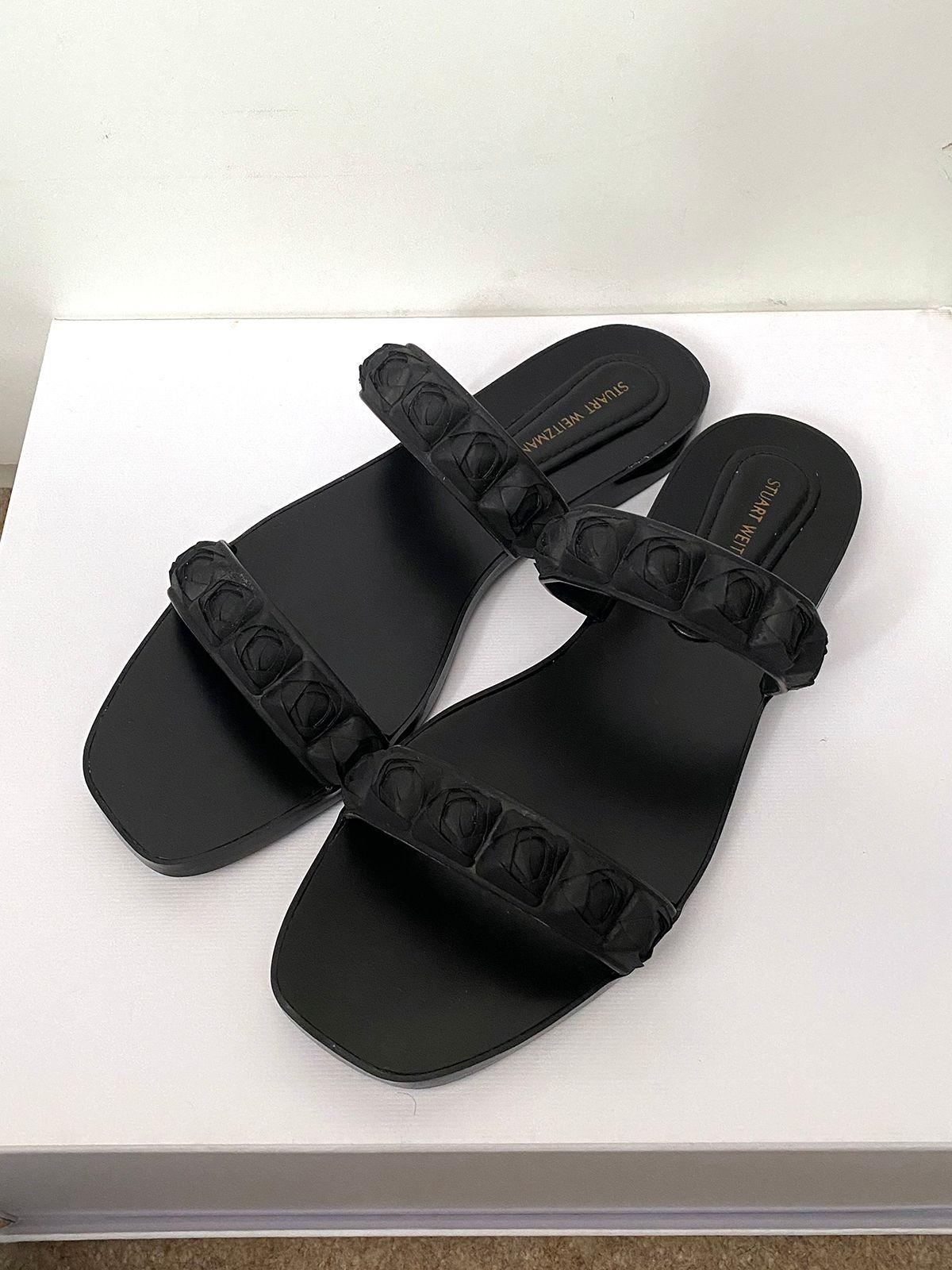 Stuart Weitzman Rosita Rubber Flat Sandals