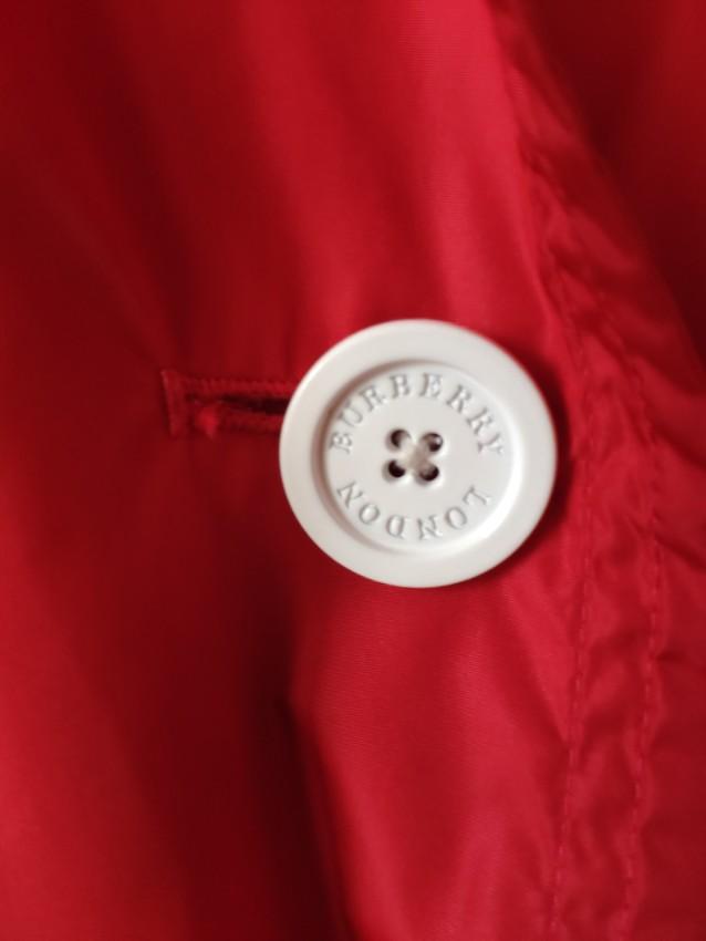Burberry red double-breasted trench coat