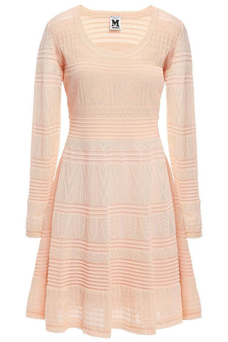 Missoni Peach Crochet Knit Dress