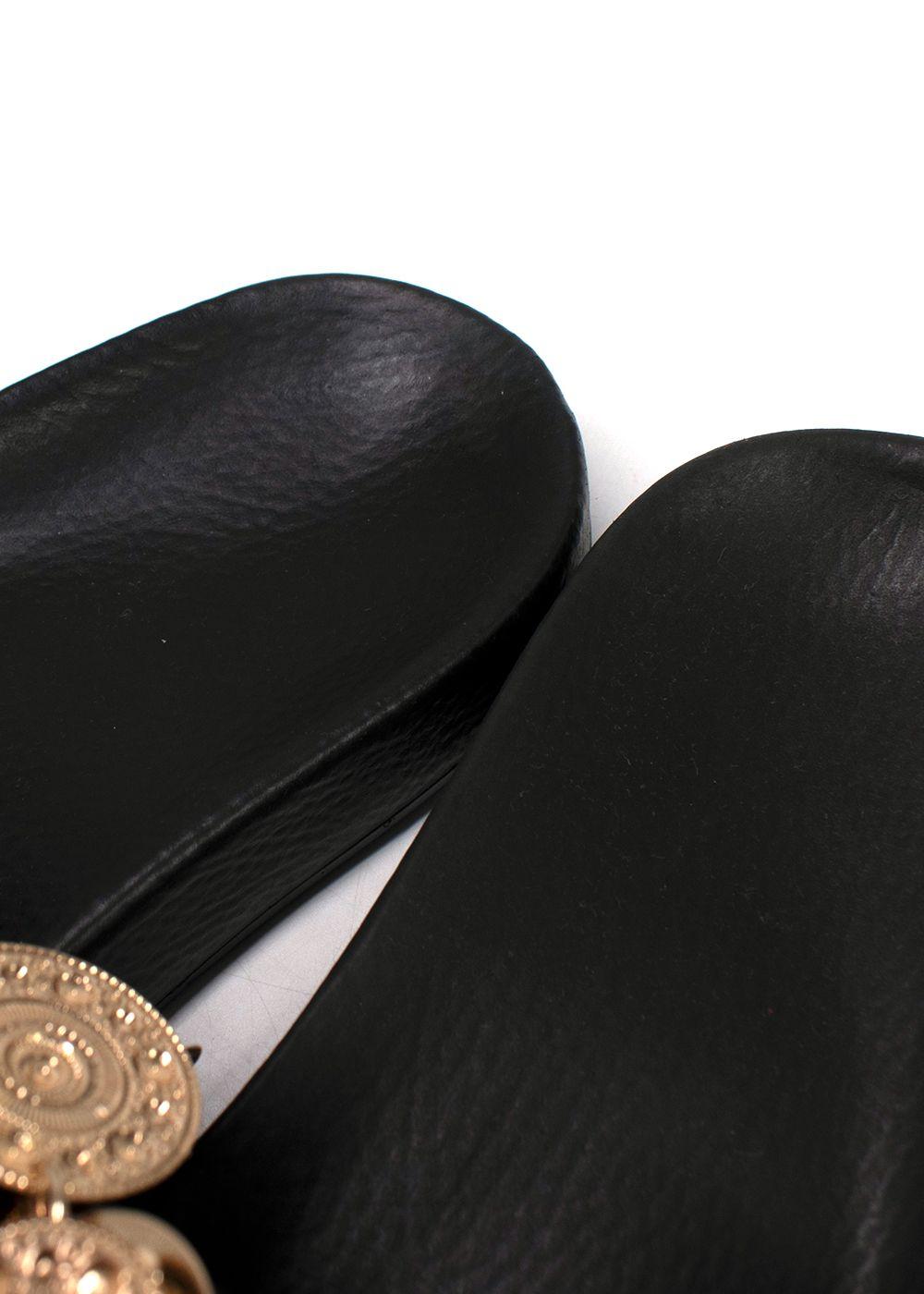 Paco Rabanne Tresor embellished leather slides