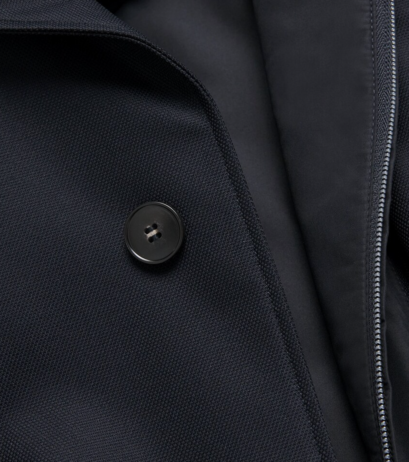 Canali Detachable Hood Overcoat