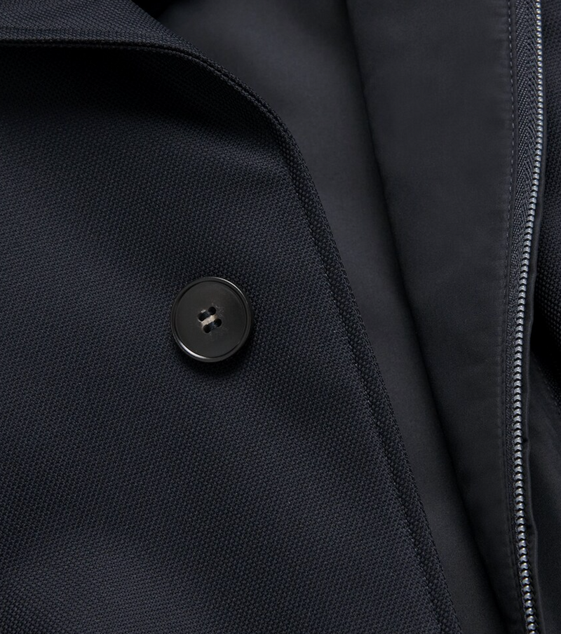 Canali Detachable Hood Overcoat