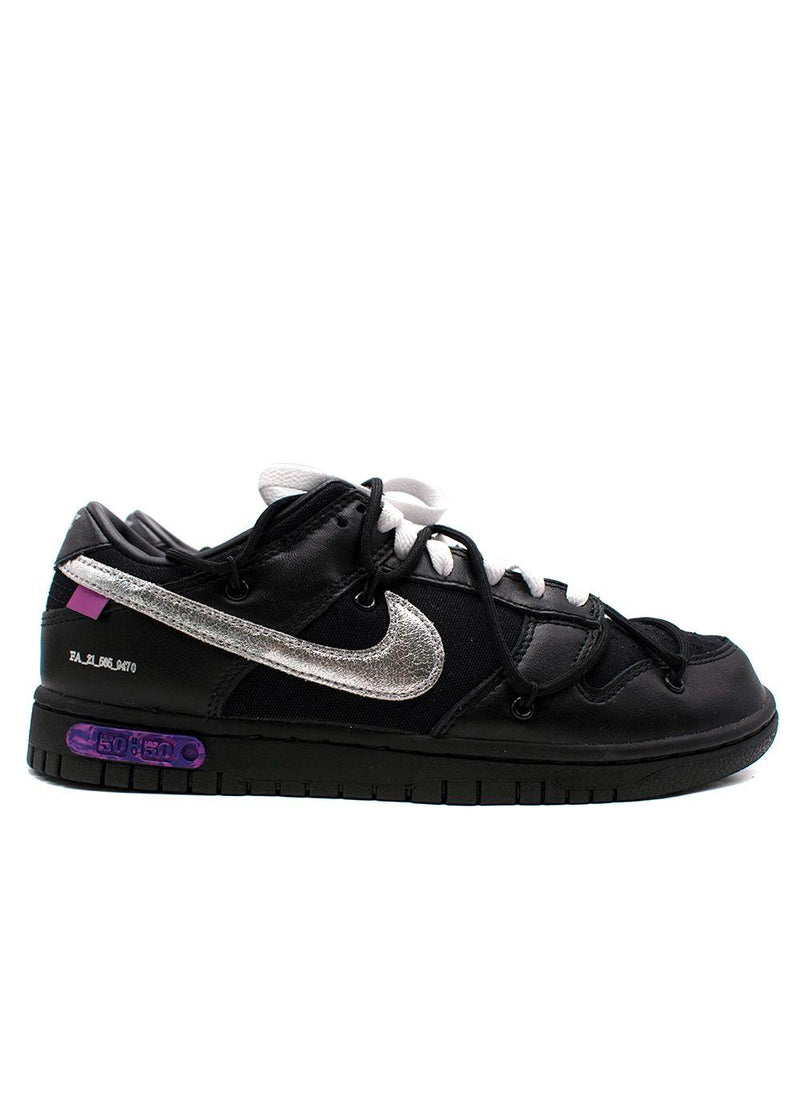 Collector's Off White x Nike Black Dunk Low Trainers Lot 50