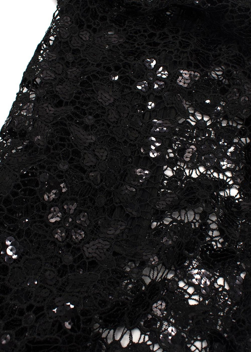 The New Arrivals Black Lace Embroidered Off the Shoulder Maxi Dress