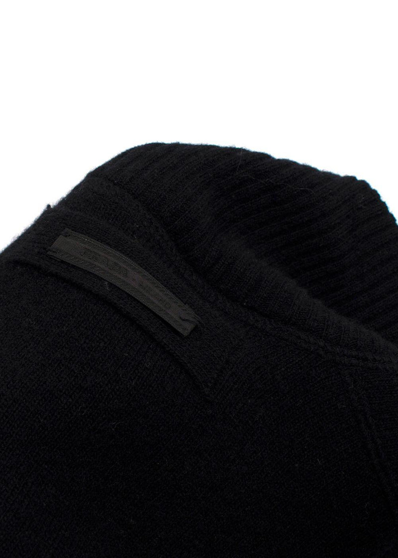 Prada Black Wool and Cashmere Blend  Zip Up  Jacket