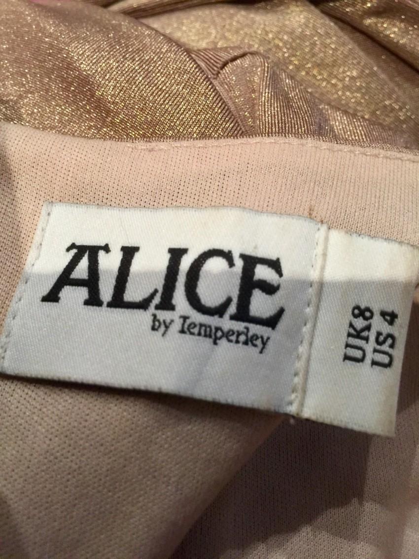 Alice by Temperley Metallic Draped Mini Dress