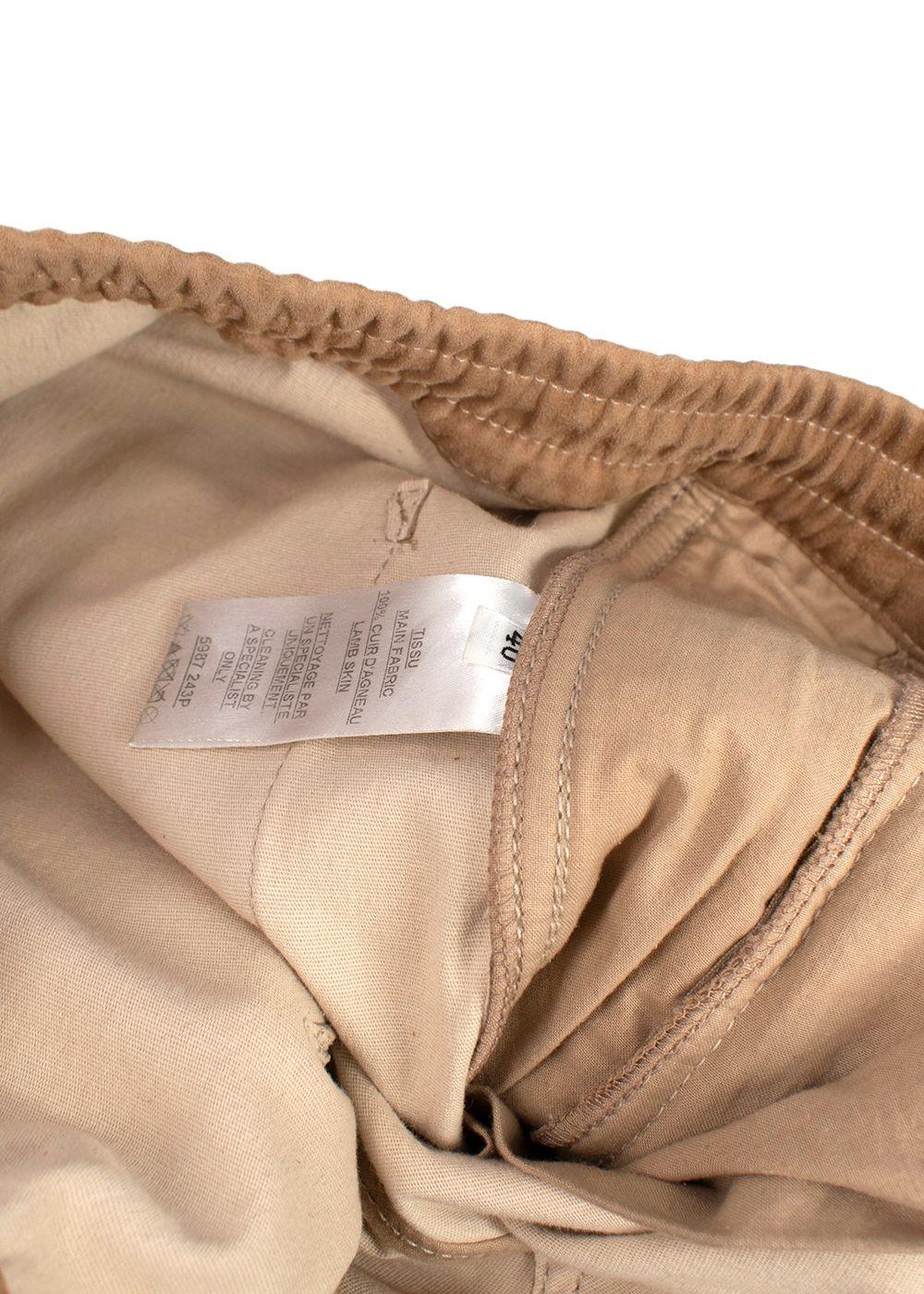 Balmain Camel Suede Joggers