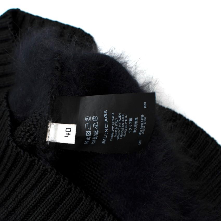 Balenciaga Black Angora Blend Knit Vest