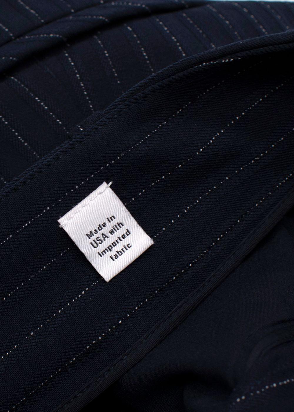 Veronica Beard Navy Pinstripe Trousers
