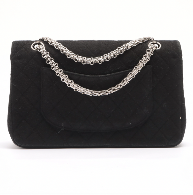 Chanel Timeless Quilted Black Fabric Bag