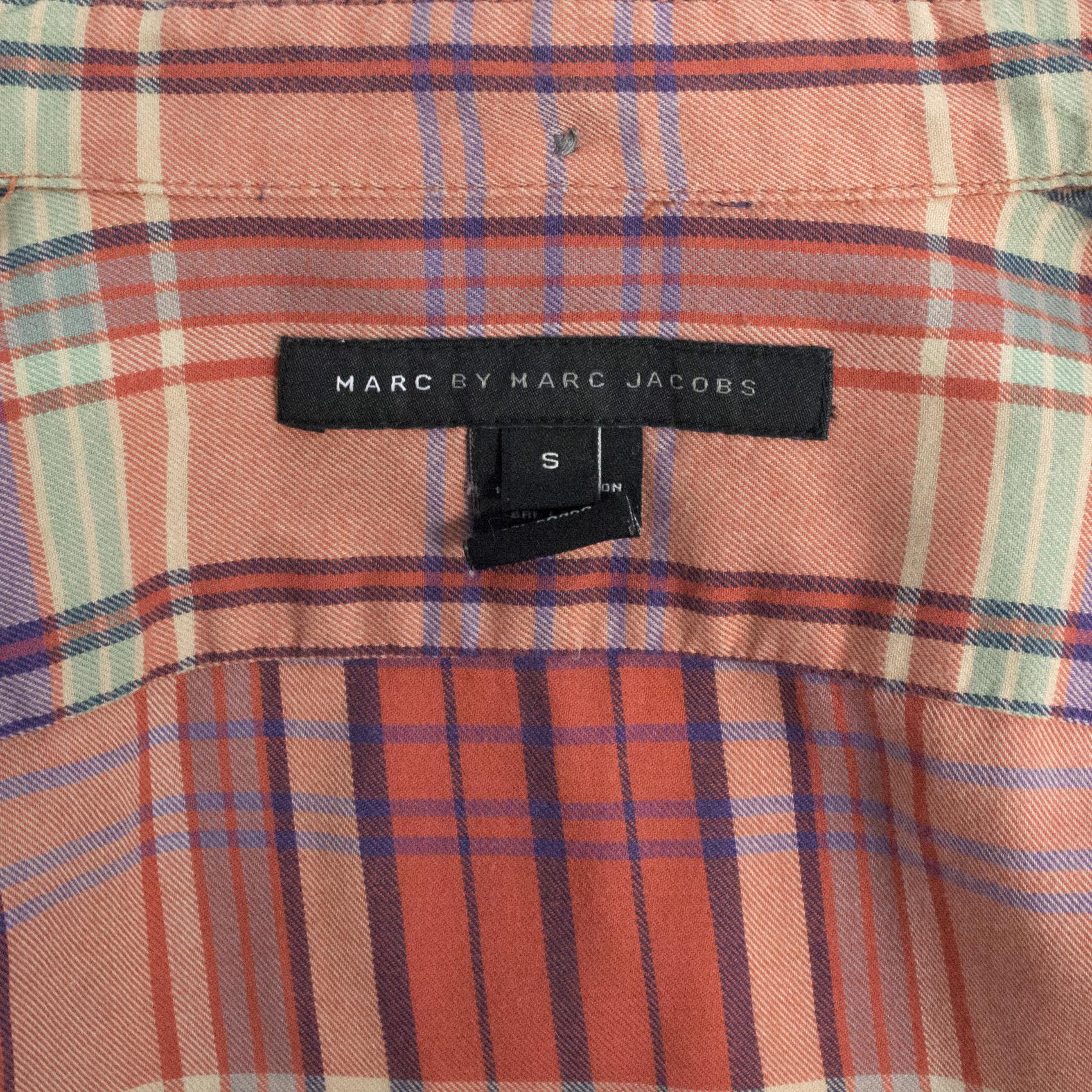 Marc Jacobs salmon plaid shirt