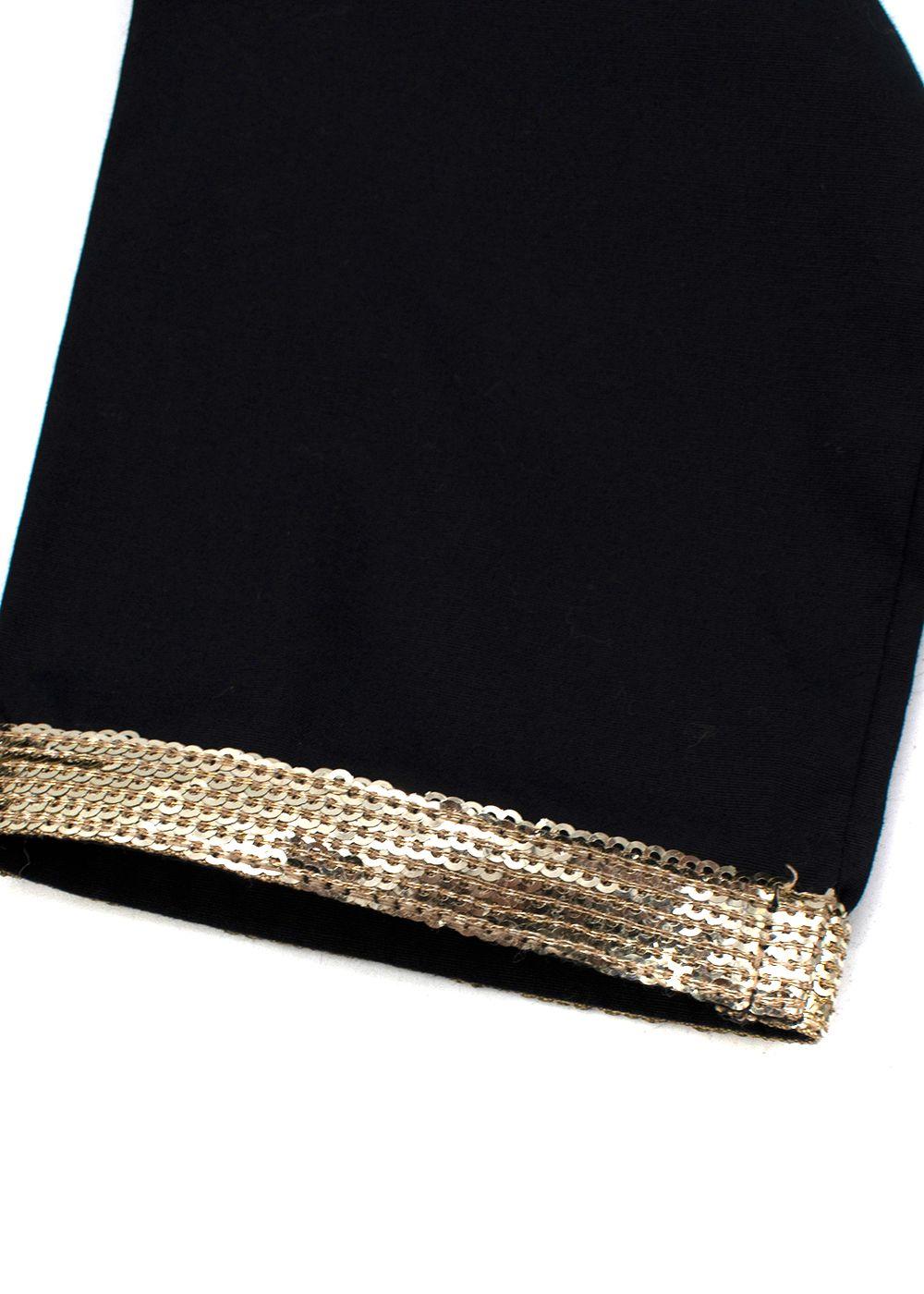 black cotton gold sequin trimmed jumpsuit 4-5Y