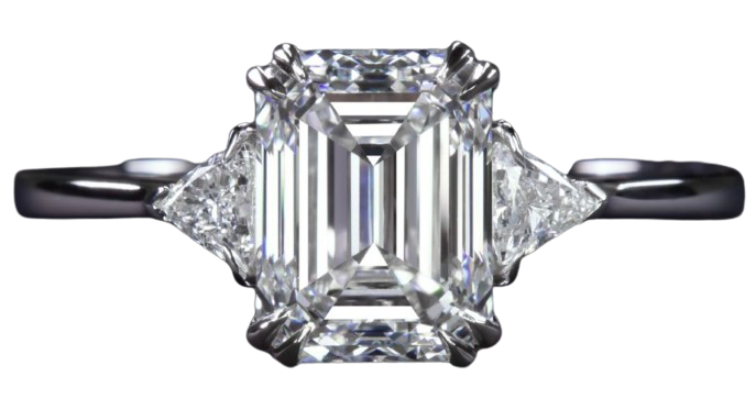 Verde 2ct IGI Certified Lab-grown Emerald Cut Diamond Ring