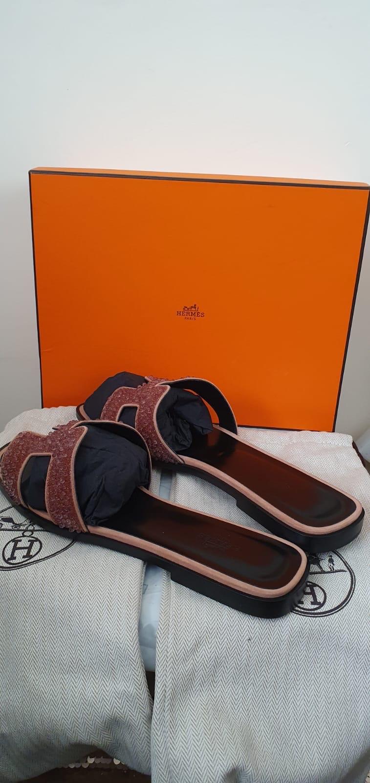 Hermes Embellished Oran Sandals