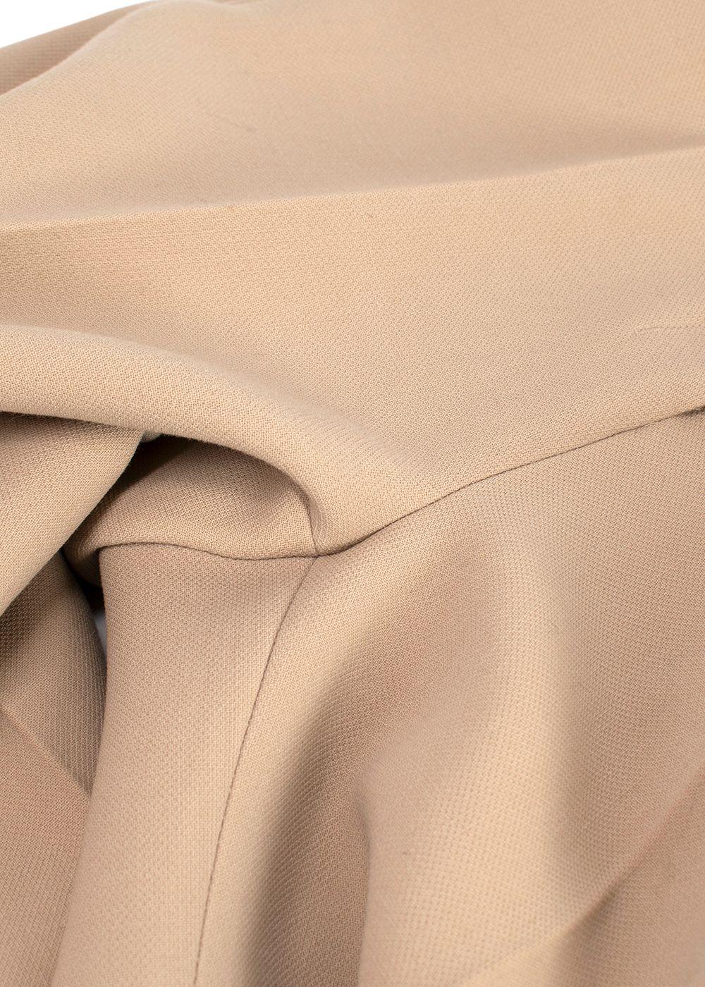 Celine Beige Tailored Wool Trousers