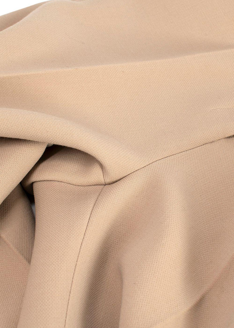 Celine Beige Tailored Wool Trousers