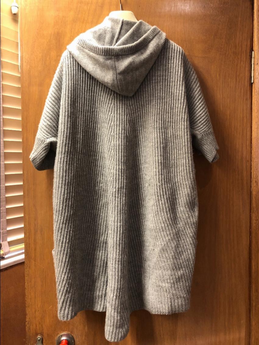 Stefanel Hooded Wool-Blend Cardigan