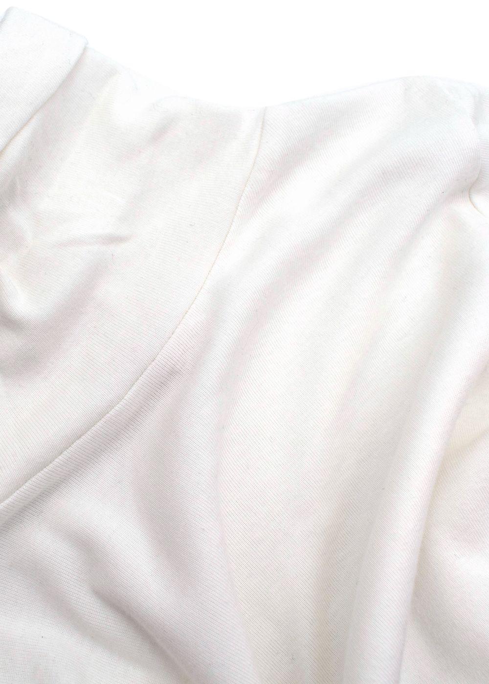 White Cotton Turtle Neck Jumper