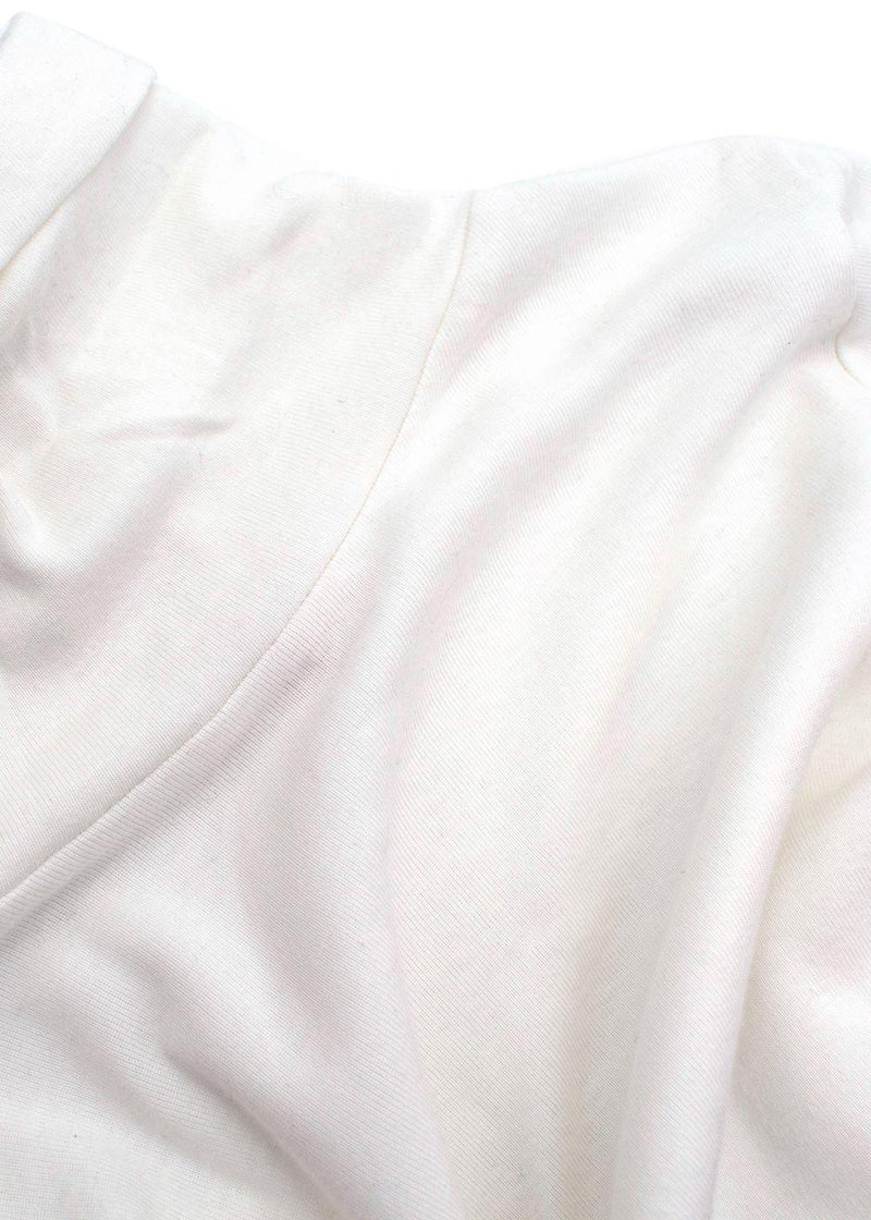White Cotton Turtle Neck Jumper