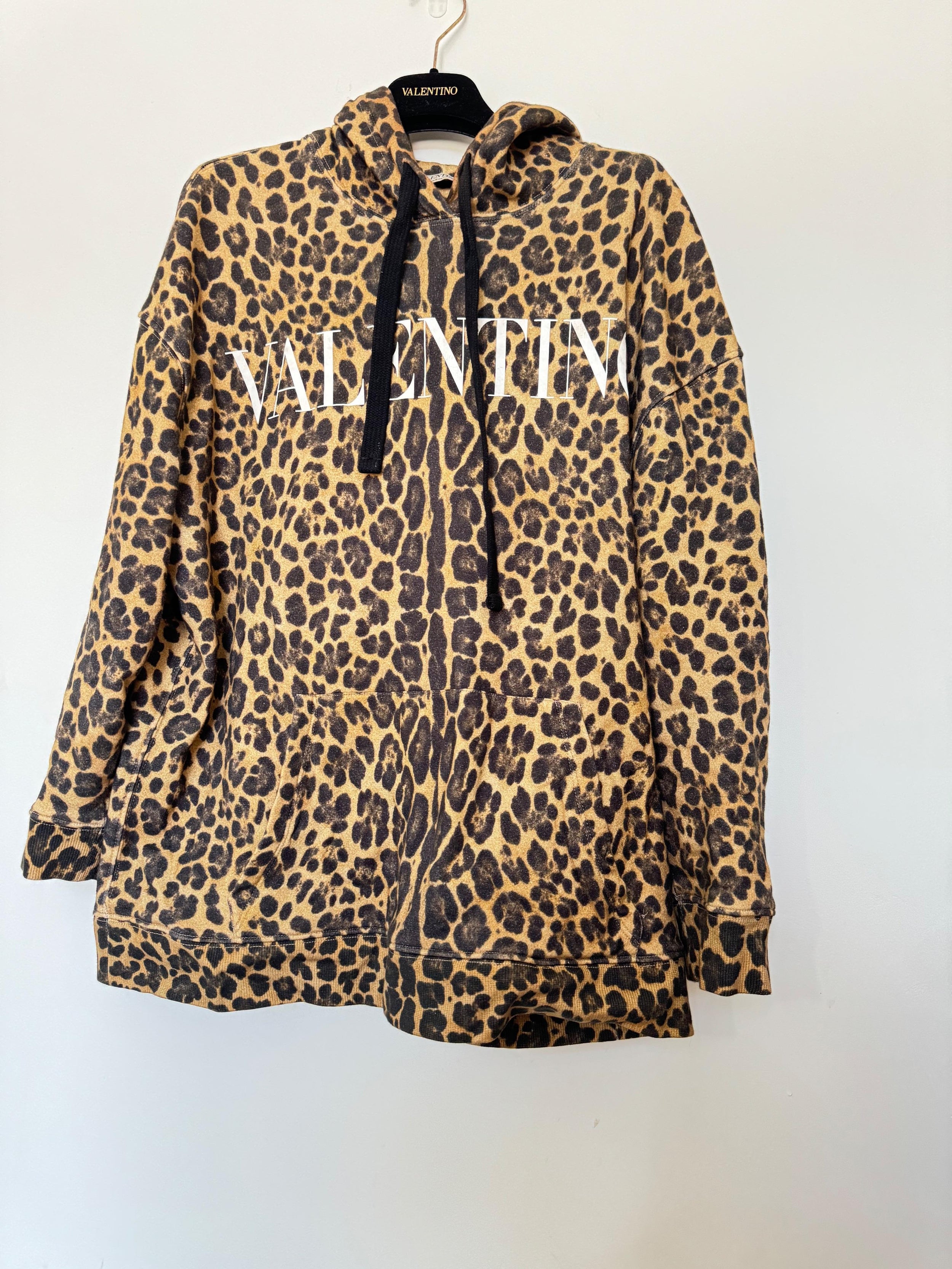 Oversized Leopard Print Hoodie