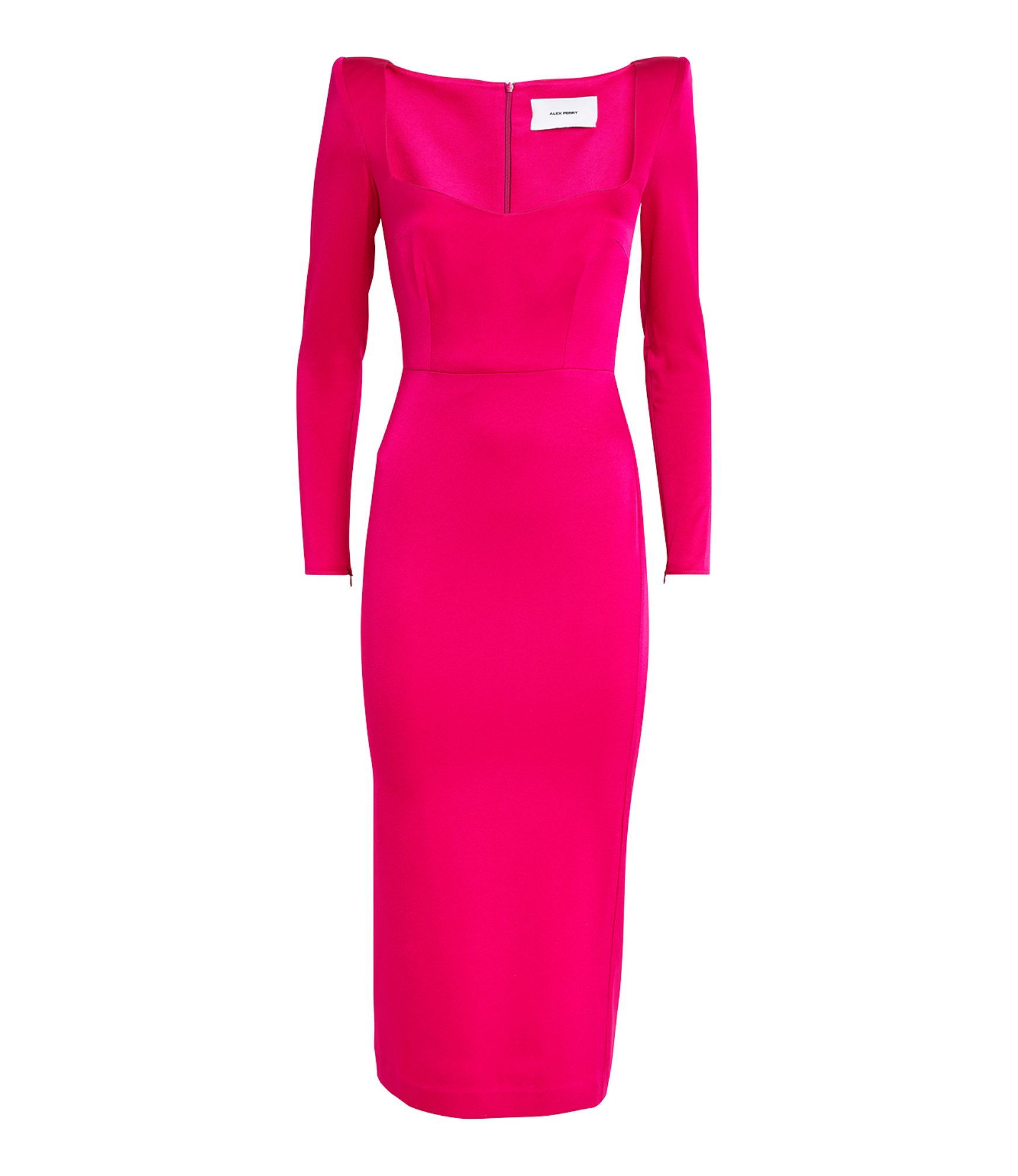 Alex Perry Crepe Satin Midi Dress