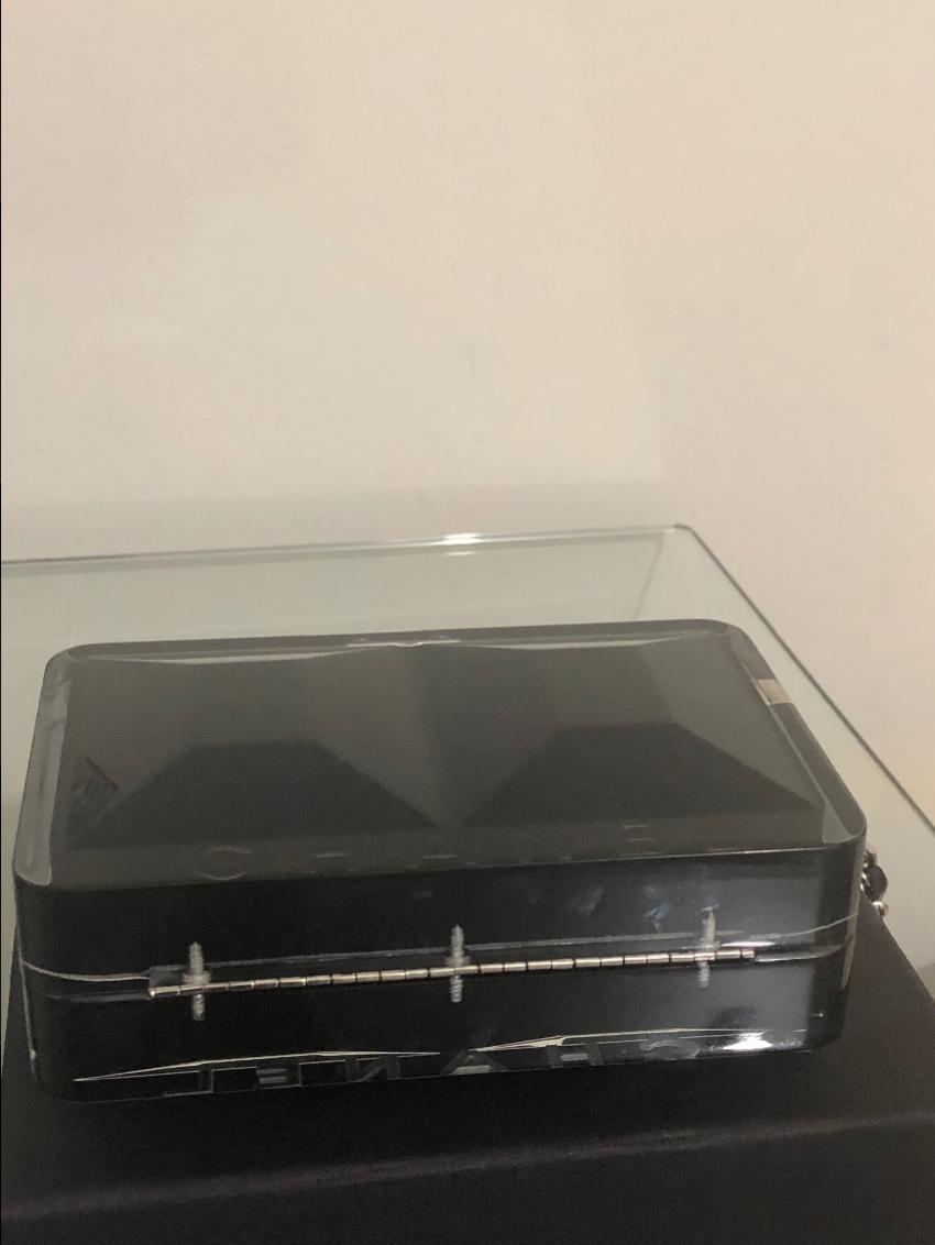 Chanel Black Limited Edition Perspex Logo Chain Clutch