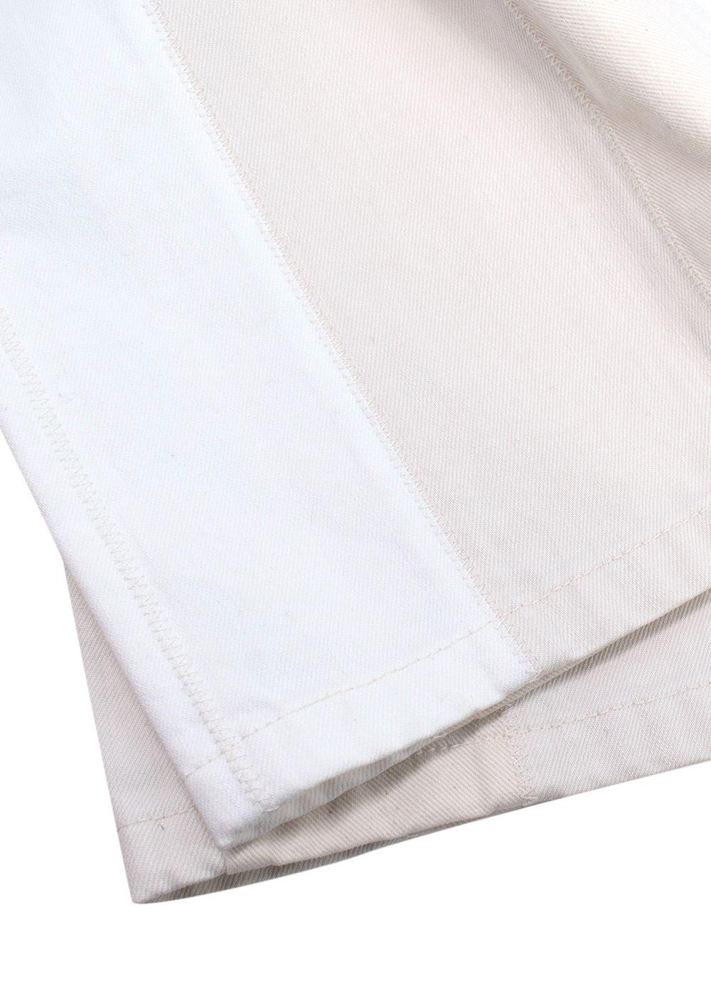 Dior Cream and White Two Toned  Wide Leg Jeans
