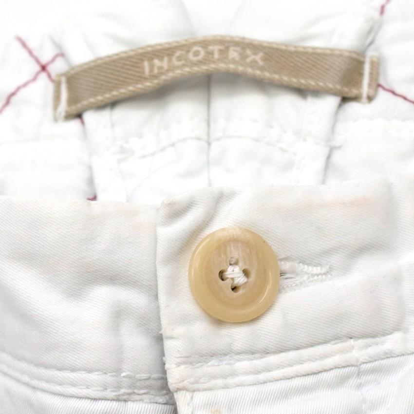Incotex White Straight-leg Chino Trousers