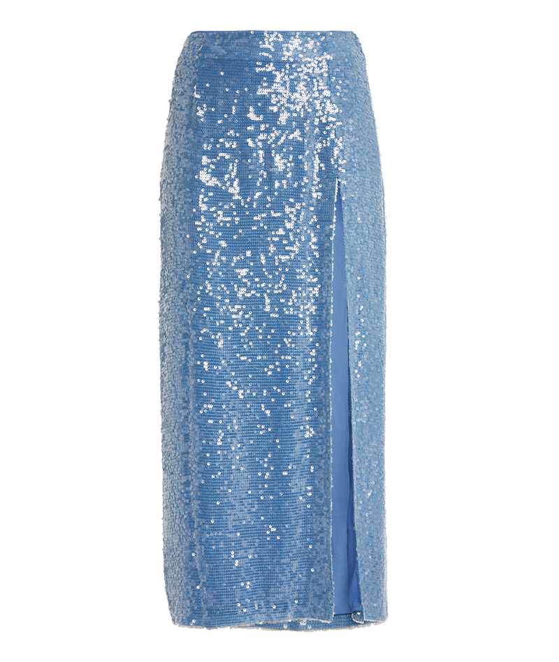 Lapointe Blue Sequin Skirt