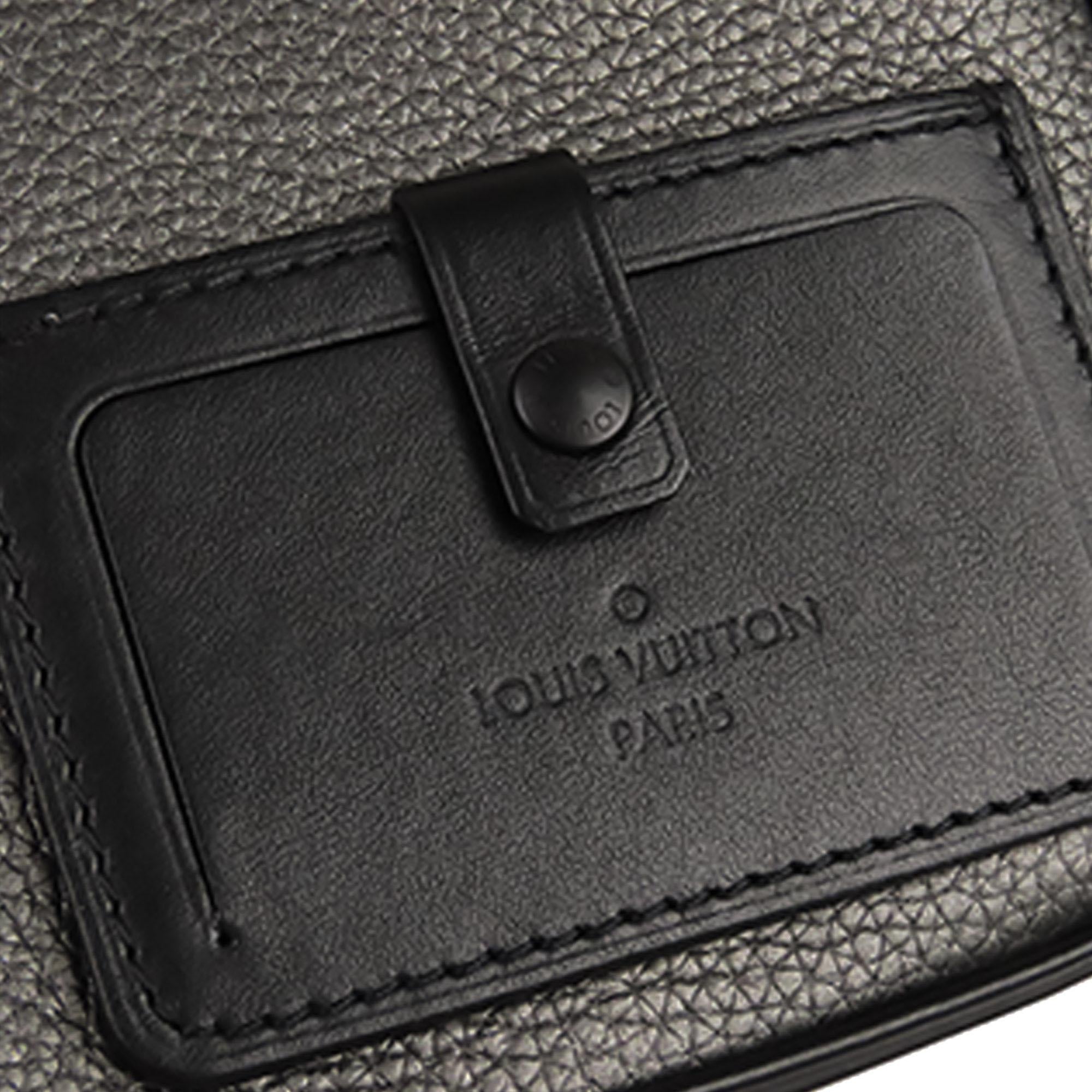 Grey Taurillion Leather Alpha Messenger Bag