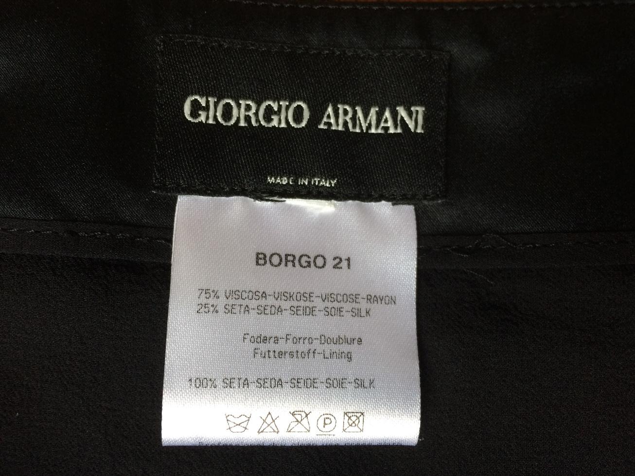 GIORGIO ARMANI Runway Black Velvet Skirt